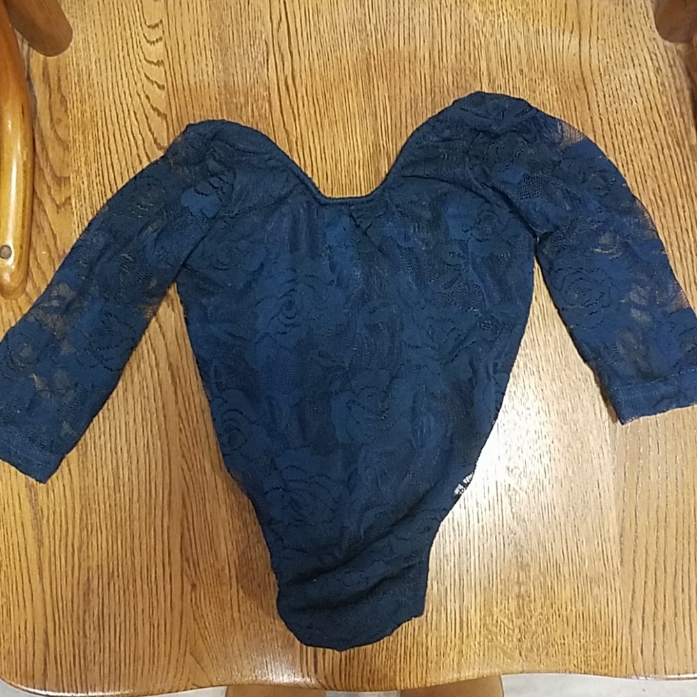 Navy Lace Onesie
